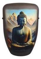 Urne braun matt  Form b  Berglandschaft  Buddha