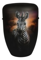 Urne schwarz matt  Form b  Zebra