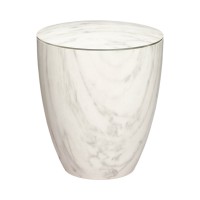 Urne Genesis Premium Marmor Carrara mit Dekorring Silber