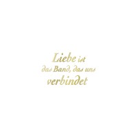 „Liebe ist das Band das uns verbindet” gold  Dekor für Urnen von Feuer und Erde