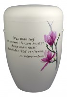 Urne elfenbein matt  Form B  Magnolie mit T