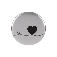 MemoriButton silber Herz