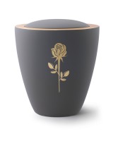 Keramik Edition Modena Ceramica Graphit Dekorstreifen altgold Rose matt