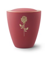 Keramik Edition Modena Ceramica Rubinrot Dekorstreifen altgold Rose matt