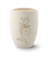 Keramik Samtton Creme goldener Deckel florales Ornament Edition Sevilla